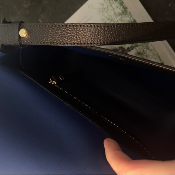 Longchamp Le Foulonné Black w/ Blue Interior Crossbody Bag – Like New - Picture 8 of 8